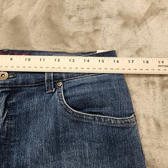 Gloria Vanderbilt Jeans Womens 14 Blue Amanda Capri High Rise Cuffed Stretch - Picture 10 of 14